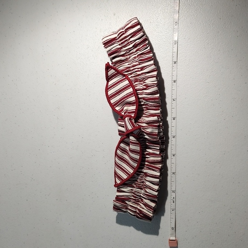 Longaberger Medium Fabric Garter In Red & White Stripe Fabric - Basket Accessory